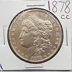 1878 CC $1 Morgan Silver Dollar Coin Carson City Mint AU Details