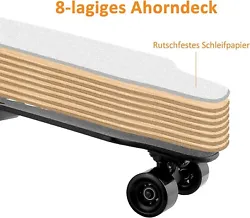 Caroma Skateboard électrique,90cm Longboard électrique avec télécommande,25 KMH Maximale Vitesse,700W Double...