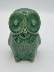 Vintage Retro Wide Eyed Green Owl Vintage Ceramic Retro Kitsch Decor. 5