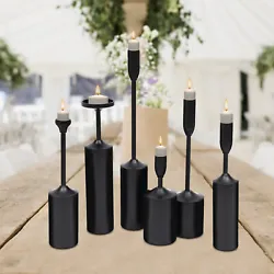 Specification     Material: Iron Color: Black Finish Type: Painting Style: Modern Shape: Pillar Number of Pieces: 6...