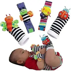 Auditory stimulation - Rattles inside each bug make gentle rattle sounds. The rattle toys can wear on hands and foot,...