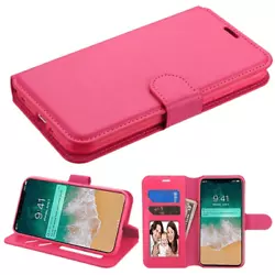 For Samsung S6 Edge Plus Leather Flip Wallet Phone Holder Protective Cover HOT PINK Samsung S6 Edge Plus Leather Flip...