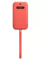 Housse en cuir avec Magsafe iPhone 12 Pro Max - Pink Citrus Housse en cuir,Compatible avec la charge sans fil