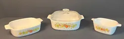 Rare Vintage PyrexCorning-ware With La Marjolain, L’Echalote- One With lid. These may show signs from use and/or...