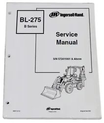 Brand new still sealed in shrinkwrap complete service manual covering the Bobcat BL275 B Series Loader Backhoe. This...