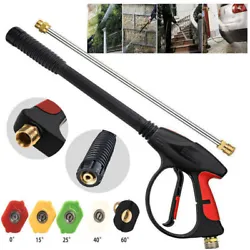 High-pressure washer gun for car make washer easier. About Washer Gun 0 Degree (Red, Stainless Steel, Concentrated...