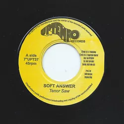 Tenor Saw - Soft Answer / Don Angelo - Into Bible (Uptempo). Country: Jamaica. Label: overall clean on both sides with...
