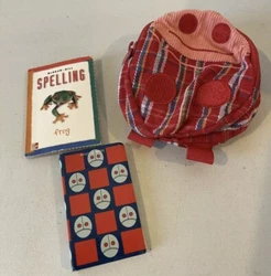 American Girl Hopscotch Hill Doll Ladybug Backpack with Books Condition is 