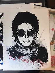 ARTIST: MR BRAINWASHTITLE: KING OF POP 2009DESCRIPTION: TWO COLOR SCREEN PRINT WITH STENCILED SPRAY PAINT AND...