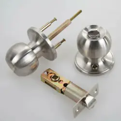 Round Door Knobs Rotation Lock Knobset Handle Stainless Steel Door Knob with Key. Solid Brass or Steel.