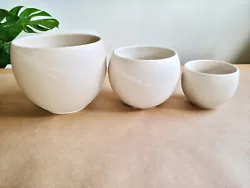 Round Planter ~~ With clean, simple lines, youd fall in love with this beautiful ceramic bowl planter. A gorgeous and...