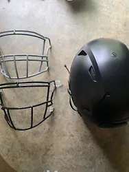 Riddell Speed FLEX Football Helmet Matte Flat Black OUT blank bumpers Adult XL. Your Choice of BRAND NEW FACEMASK...