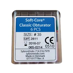 Soft-Core® is a gutta percha based carrier obturation system for sealing root canals. Obturators are for use with hand...