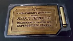 Firefly Coachworks Replica Hull Dedication Plaque for Serenity. Display your love for Serenity with this Replica...