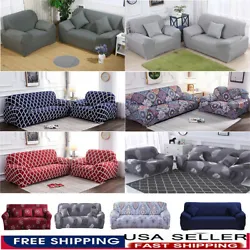 Our Stretch Fabric Sofa Slipcover 1 2 3 4 Piece covers are made of high quality stretch polyester spandex fabric....