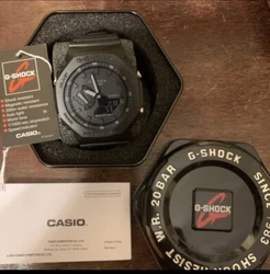 Casio G-Shock 45mm Boîtier Noir, Bracelet Noir en Caoutchouc, Montre pour Homme.