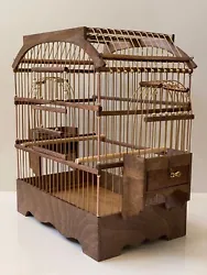 Handmade wooden bird cage canary cages parakeet. USED IN FİNCH, CANARY AND SMALL SPECIES. HANGER BRACKET AVAILABLE.