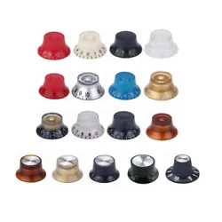 Top Hat Bell Knobs. 18 pcs Acoustic Guitar Bridge Pins Black with White Dot End Peg Slotted Nail Nut. Material:...