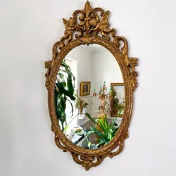 Beautiful Syroco mirror. Genuine vintage from an old Connecticut estate. THIS HAS BEEN PAINTED very nicely by an...