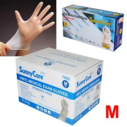 Latex Free. 100% Latex Free. (Powder Free). - 100 gloves per box; 10boxes/case. - Material: Polyvinyl Chloride paste...