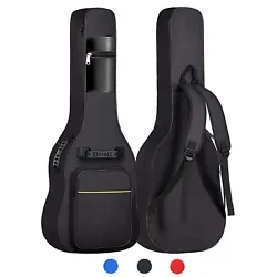 🎸【2 Outer Pockets】- The guitar gig bag has 2 outer pockets. 1 x Padded Protective Acoustic Guitar Gig Bag. Heavy...