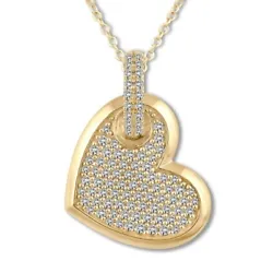 Put your heart on display with this pretty CZ heart pendant necklace set in silver. Closure: Lobster clasp. Stone:...