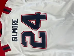 Stephon Gilmore #24 New England Patriots White Nike Game Jersey Size L - NEW
