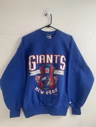 Vintage 1994 New York Giants Crest Sweatshirt Blue XL Bike Oversized 90s.