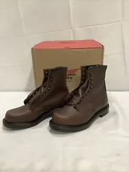 Size: 9.5 EEE. Type: High Work Boots. Pattern: Leather/ Solid. Country/Region of Manufacture: USA. Color: Brown.