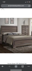 Enhance the décor of your bedroom with this exquisite Farrow Queen 3 Piece Bedroom Set. This set comprises a dresser,...
