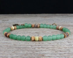 All the beads have a matte tumbled finish.