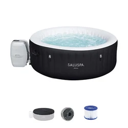 The spacious, round design of the Miami SaluSpa Hot Tub provides a soothing massage experience for up to 4 people....