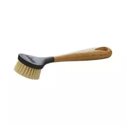 Cast Iron Skillet Scrubber Brush, Nylon Bristle, Natural Lacquer Finish Wood Handle. Cast iron skillet scrubber brush,...