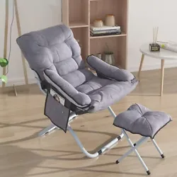 Specification: Material: steel + PP cotton + velvet fabric Color: grey Item dimensions: Chair seat to floor height:...