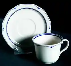 Noritake Clearlake Cup & Saucer Blue.