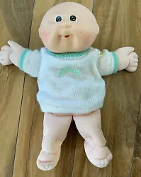 Cabbage Patch Kid Preemie Doll 1978 1982 Baby Boy Bald Brown Eyes Outfit Dimples. Comes with original Babbage patch...