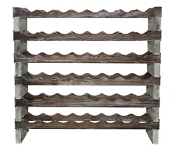 DisplayGifts line of stackable modular wine storage rack made of pine wood. Easy to put together. With dowel pins to...