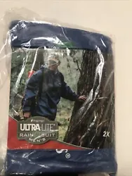 Frogg Toggs Ultra-lite 2 Mens Rain Suit W/stuff Sack XX-large, 2X Blue. New, see pictures for details