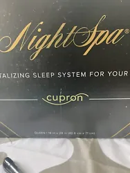 Night Spa Revitalizing Sleep System Memory Foam Pillow Set Cupron Cream.