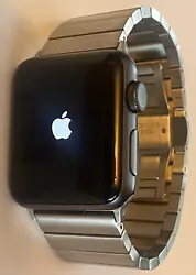 apple watch series 2 38mm stainless steel Watch. Needs a reset Charger not included