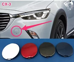 Genuine 2016-2021 Mazda CX-3 front bumper tow hook cover. Left and right cover are different.
