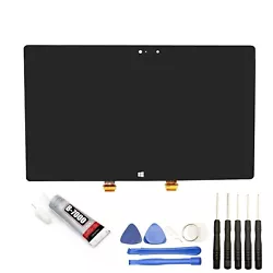 DÉTAILS Ecran complet : Vitre tactile + écran LCD pour Microsoft Surface RT2 1572 Noir + kit outils + colle....