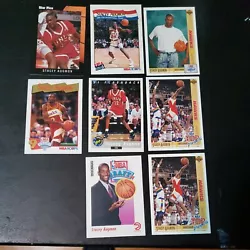 Lot 8 Stacey Augmon Rookie Cards Prospects Draft NBA Hoops Upper Deck Classic. Condition is 