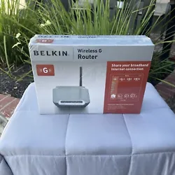 Belkin Wireless G Router New Old Stock Factory Sealed. This brand new in the box and will come from a pet free/smoke...