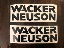 Wacker Neuson 9” Decal Stickers White (Set Of 2)Excavator Backhoe Construction. Condition is 