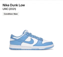 Size 10.5 - Nike Dunk Low University Blue 2021.