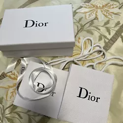 Dior Empty Gift Box 8.5 x 5.5 Pebble Texture w/Tissue, Ribbon. Plus 2 Gift bags.