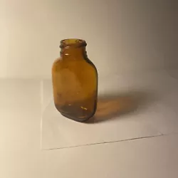 Antique Amber Pill Bottle.