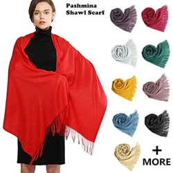 The touch of silk gives the pashmina an exceptional feel and an wonderful sheen. Solid Silky Pashmina Shawl Wrap Scarf....