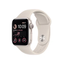 Watch SE GPS 2eme generation, boîtier alumininium Lumiere Stellaire 40mm Bracelet Sport Lumiere Stellaire Détection...